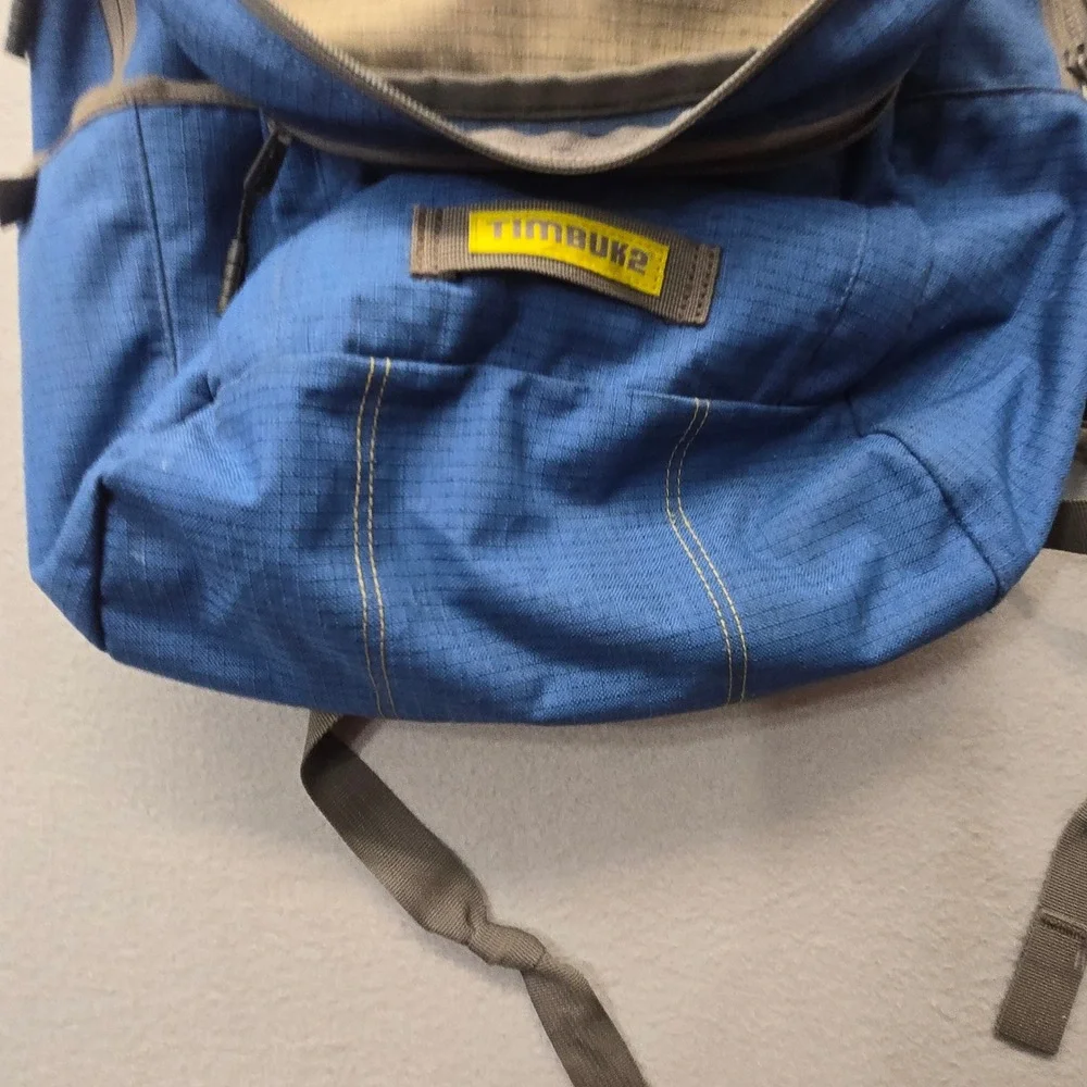 Timbuk2 Laptop Backpack Blue Ripstop Travel Commuter Bag with Bottle Opener